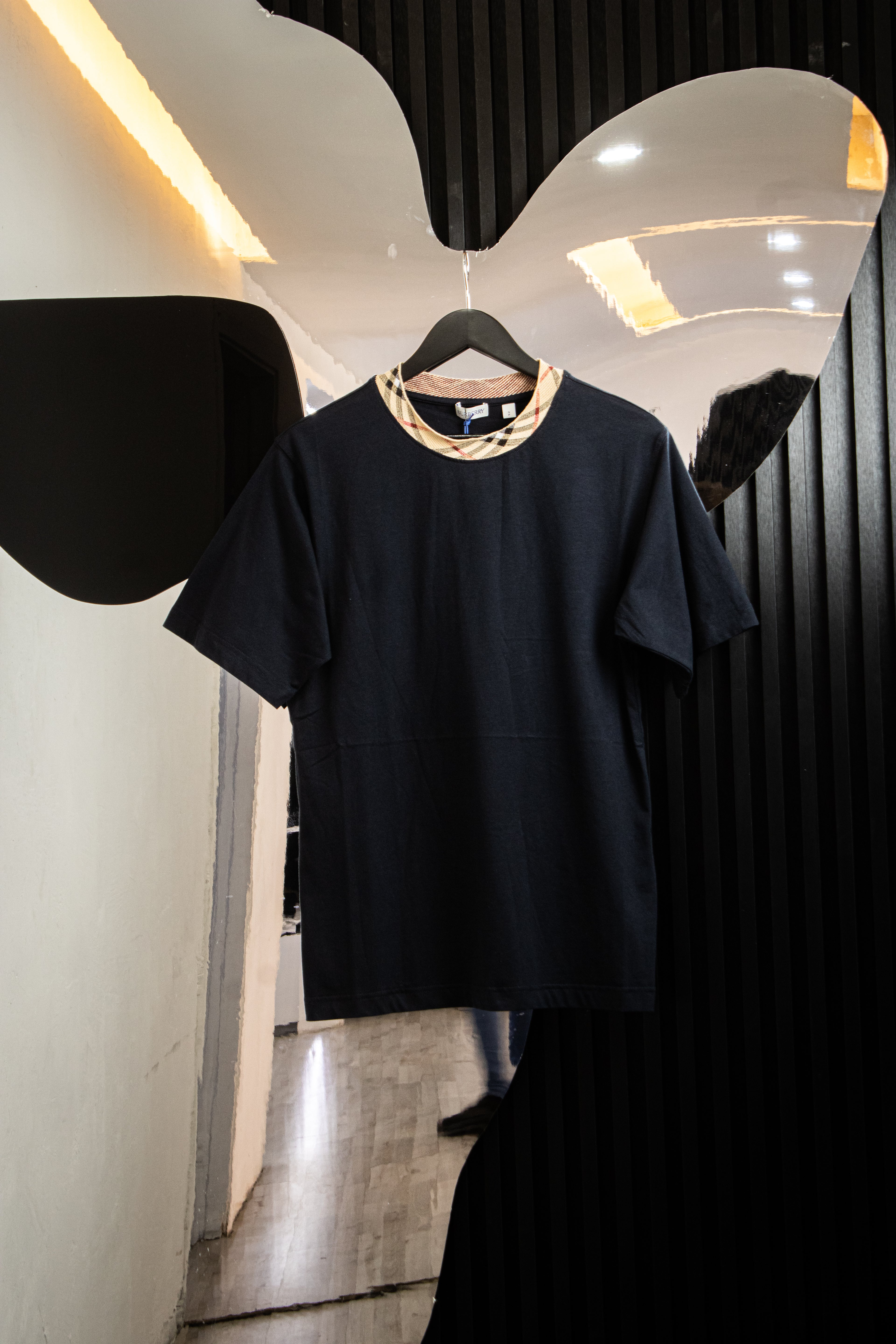 PLAYERA BURBERRY T-SHIRT CHECK-TRIM